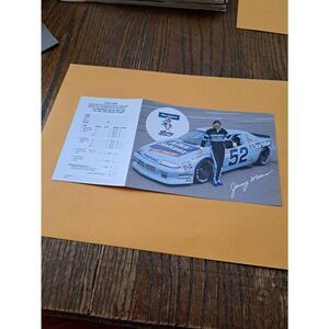 Vintage Jimmy Means 52 Alka-Seltzer Racing Team Fold-Out Driver Card NASCAR 1989